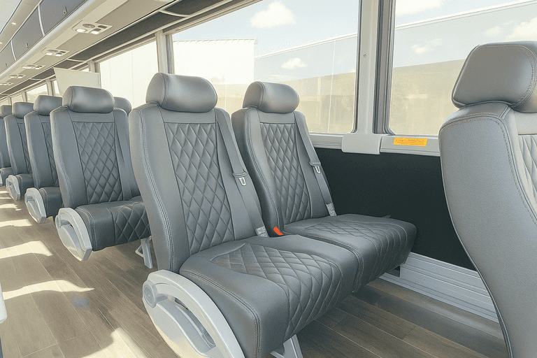 interior of Coach Bus Everett charter bus