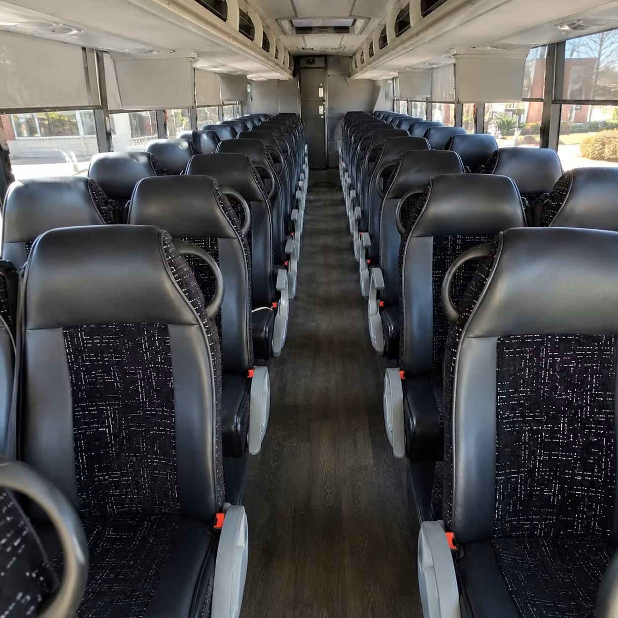 56 passenger charter bus inside
