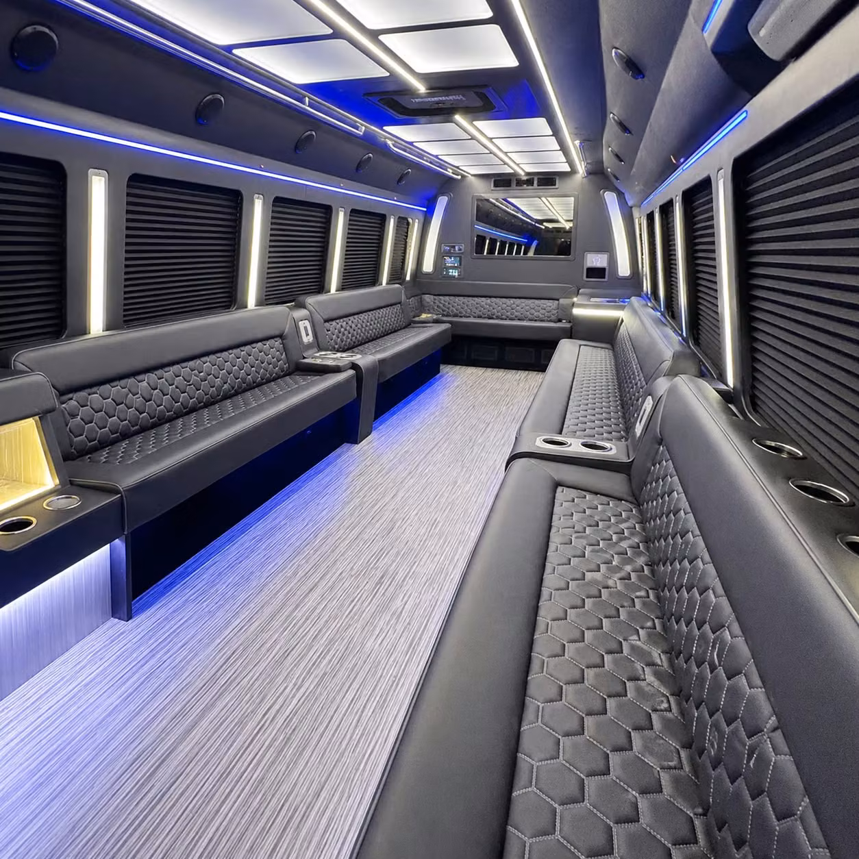 rather than splitting your group across rideshares rent a party bus to the historic everett theatre